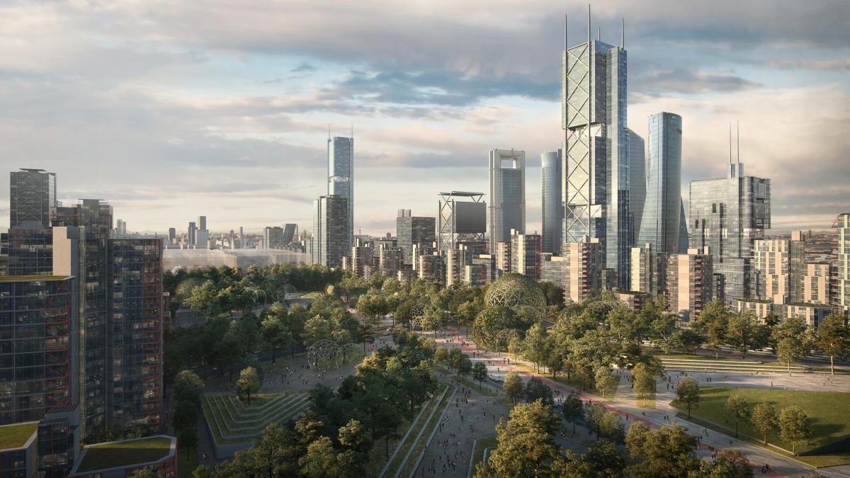 Recreación del proyecto Madrid Nuevo Norte.