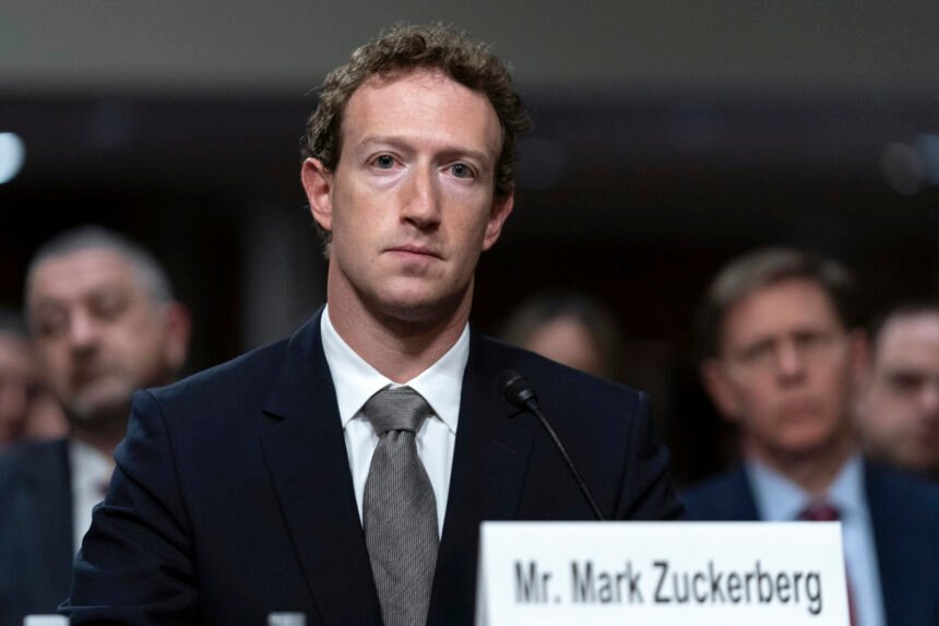 Mark Zuckerberg, responsable de Meta, en la audiencia de este mi