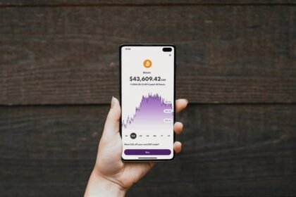 Interfaz de una plataforma de criptomonedas