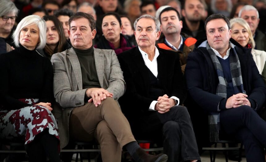 Zapatero pide apoyar a Besteiro para dar una "lección en las urnas" a los "crispan, tensionan y embarran en vano"