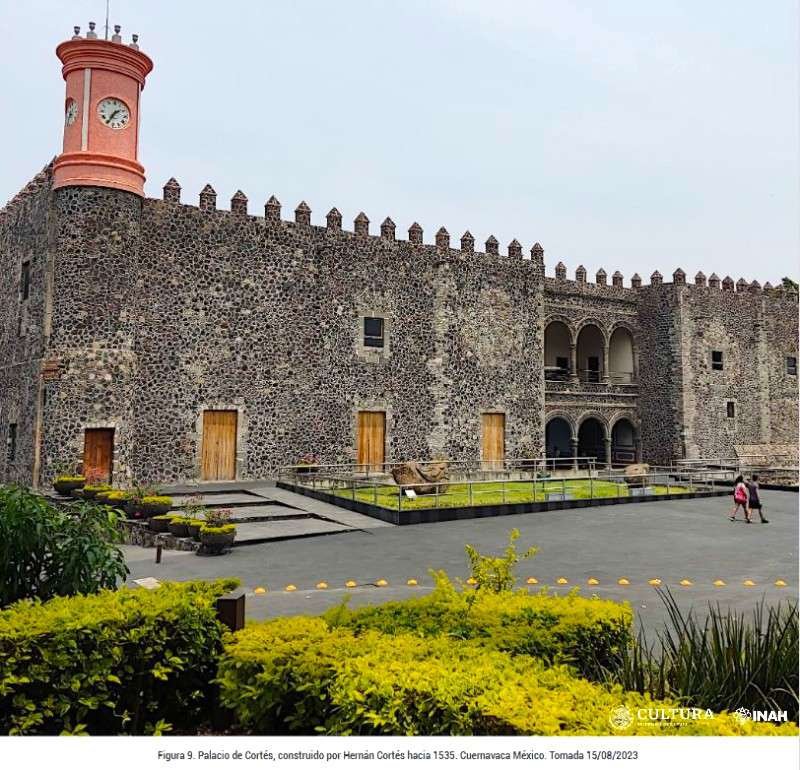 Palacio de Hernán Cortés construido en Cuernavaca, México.