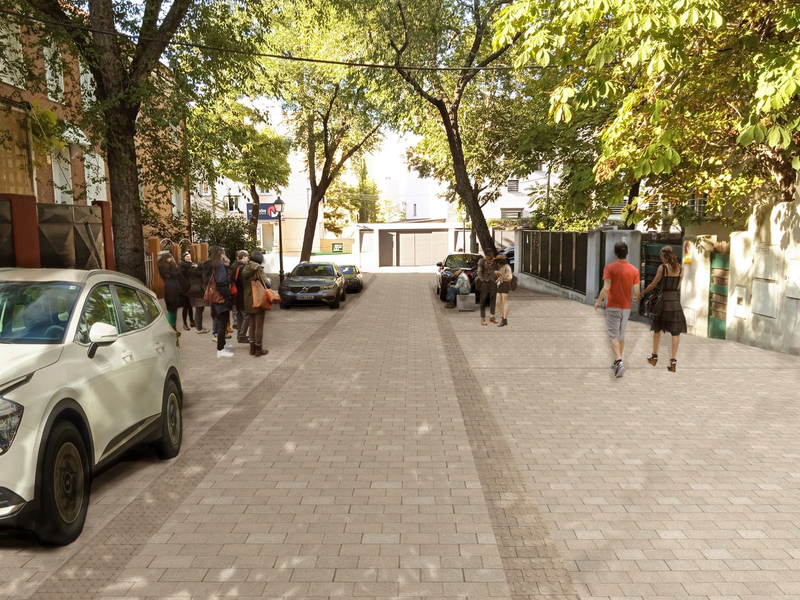 Recreación de la calle Sil, en la colonia histórica Iturbe-El Viso, tras la remodelación.