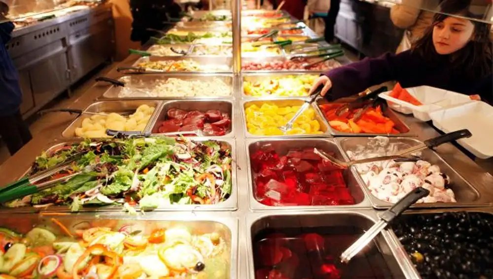 Un buffet libre, en una imagen de archivo