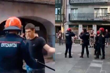 Los proetarras socios de Sánchez atacan a militantes de Vox en Mondragón