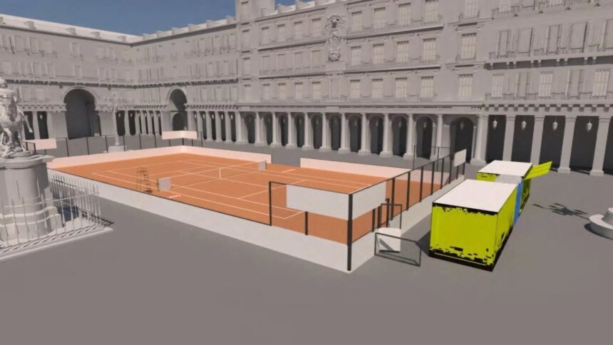 El Mutua Madrid Open instalará una pista de tenis en la Plaza de Colón del 11 de abril al 5 de mayo.