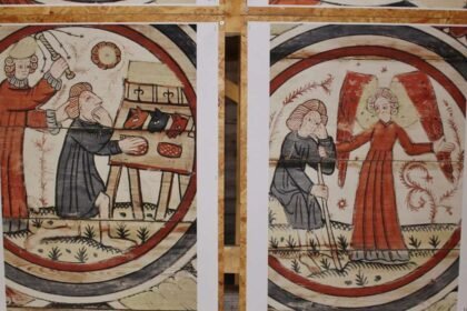 Imagen de los trabajos de excavación que sacaron a la luz un castillo del siglo XIV.