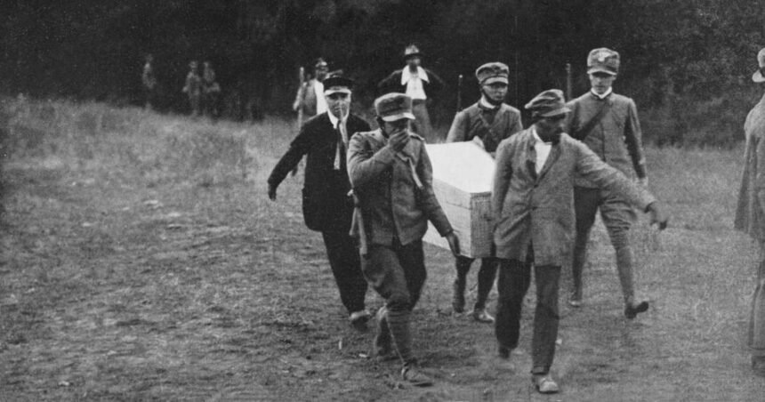 Grabado de la tumba de Puyemre (dinastía XVIII) en el que se ve a dos hombres partiendo papiro. MET, Nueva York.