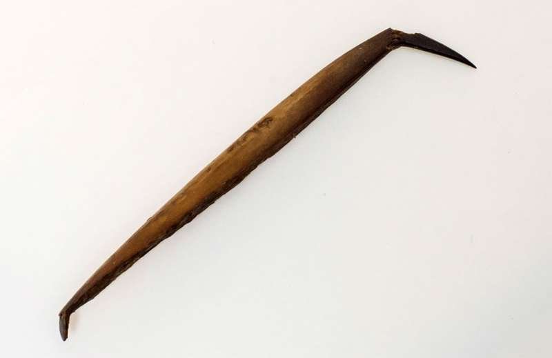 Los investigadores sugieren que los tatuajes de Ötzi fueron realizados con un punzón de hueso similar a este, encontrado cerca de su cuerpo.