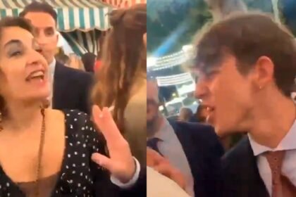 Un grupo de jóvenes increpa a la vicepresidenta Montero en la Feria de Sevilla: "¡Traidora, traidora!"