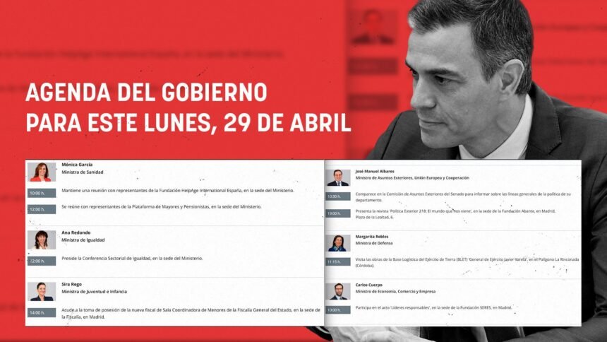 Moncloa oculta en su agenda la hora de la comparecencia de Sánchez que él anunció el pasado miércoles