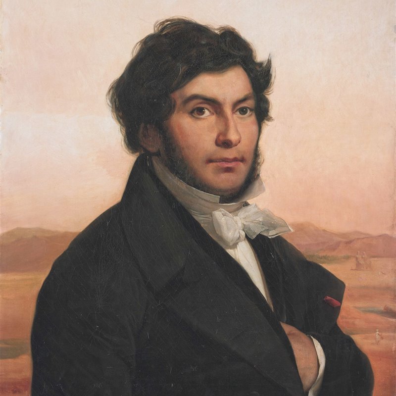 Retrato del erudito francés Jean-François Champollion.