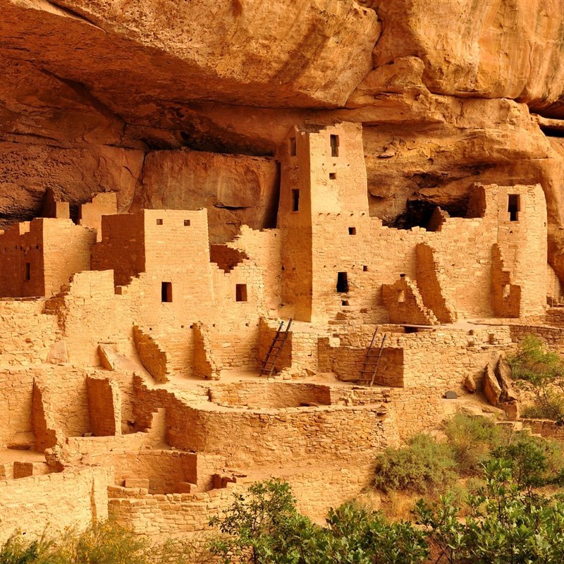 Vista del asentamiento de Mesa Verde, en Colorado.