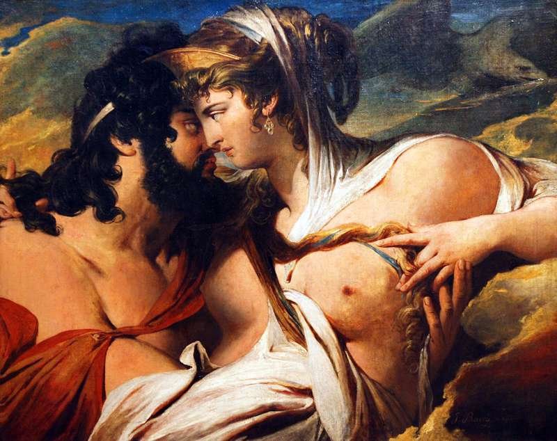 Zeus y Hera, cuadro pintado por el artista irlandés James Barry entre 1790 y 1799. Graves Art Gallery, Sheffield, Inglaterra.