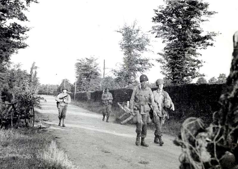 82nd Soldiers in St  Mere Eglise, France   DPLA  