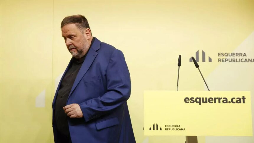 Oriol Junqueras en la comparecencia de este jueves en Calabria 166