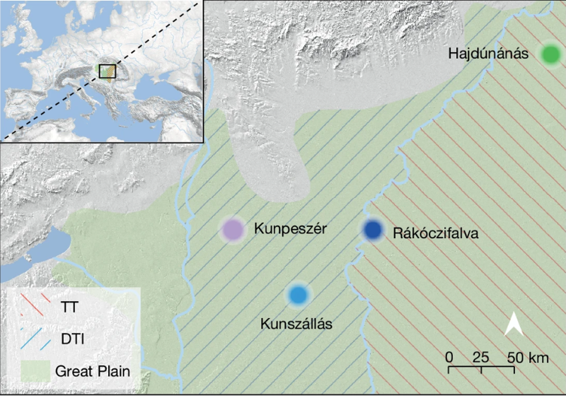 Gran Llanura Hungara estudio ubicaciones