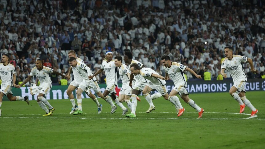 Kimmich y Vinícius disputan un balón en el arranque del partido.