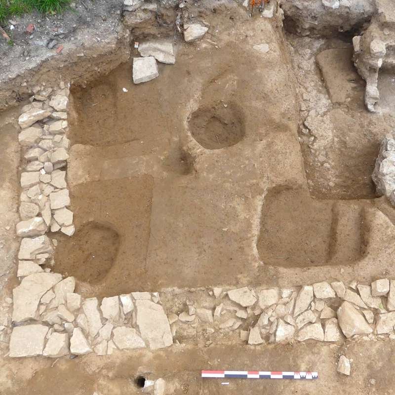 Recinto funerario en el que se introducian las urnas tras la ceremonia de cremación. 