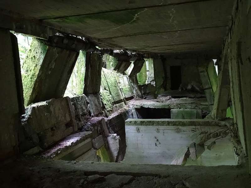 Vista actual del interior del búnker de la Cancillería localizado en la Guarida del Lobo.