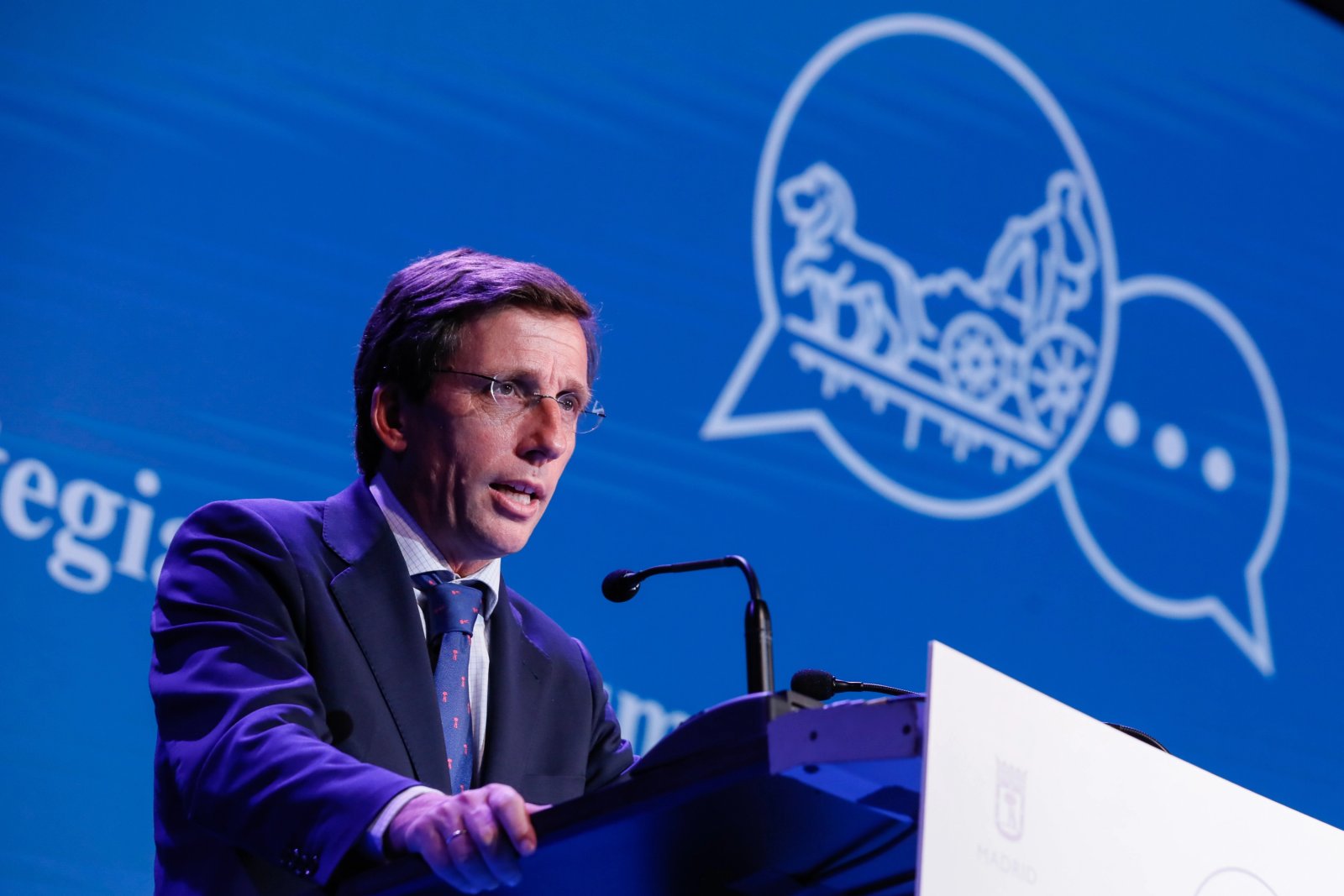 El alcalde de Madrid, José Luis Martínez-Almeida, en el II Foro de Turismo de la capital.