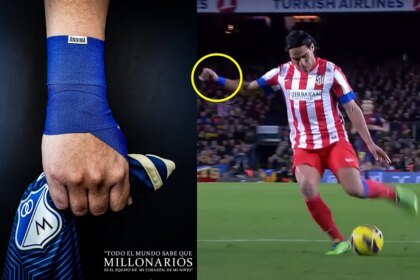 La razón de la venda azul con la que anunciaron el fichaje de Falcao a Millonarios