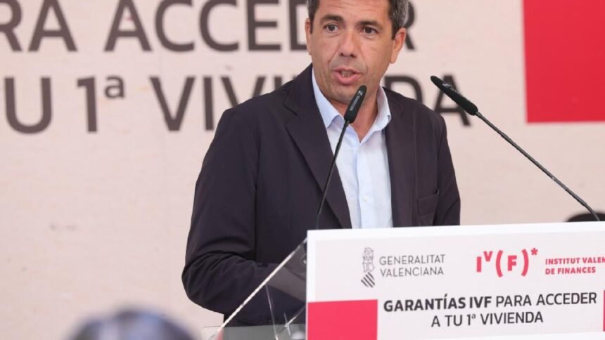 Mazón arrebata a Sánchez la bandera de la vivienda con avales para valencianos hasta de 45 años de edad