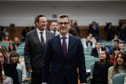 El ministro de la Presidencia, Justicia y Relaciones con las Cortes, Félix Bolaños y el fiscal general del Estado, Álvaro García Ortiz