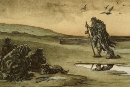 El pogromo de Estrasburgo, matanza de los judíos de esta ciudad que tuvo lugar en 1349. Ilustración de Émile Schweitzer, 1894.