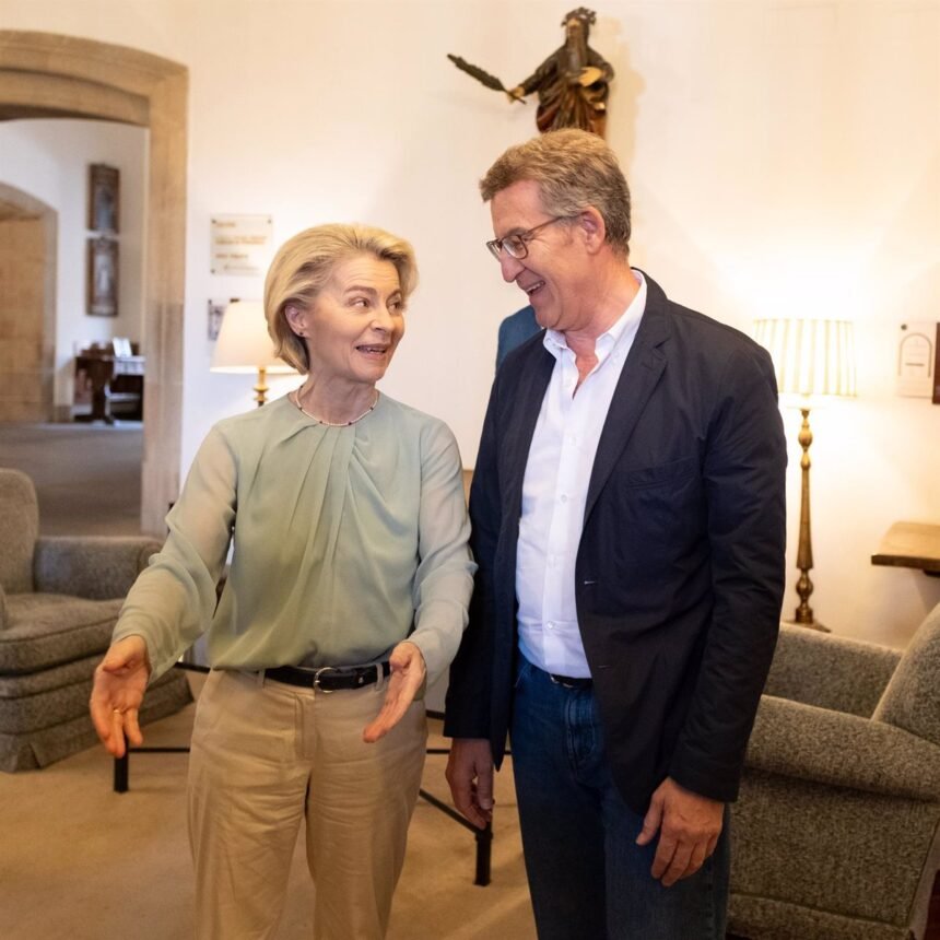 Feijóo denuncia ante Von der Leyen la "estafa" de la amnistía y le agradece "comprometerse" con el Estado de Derecho