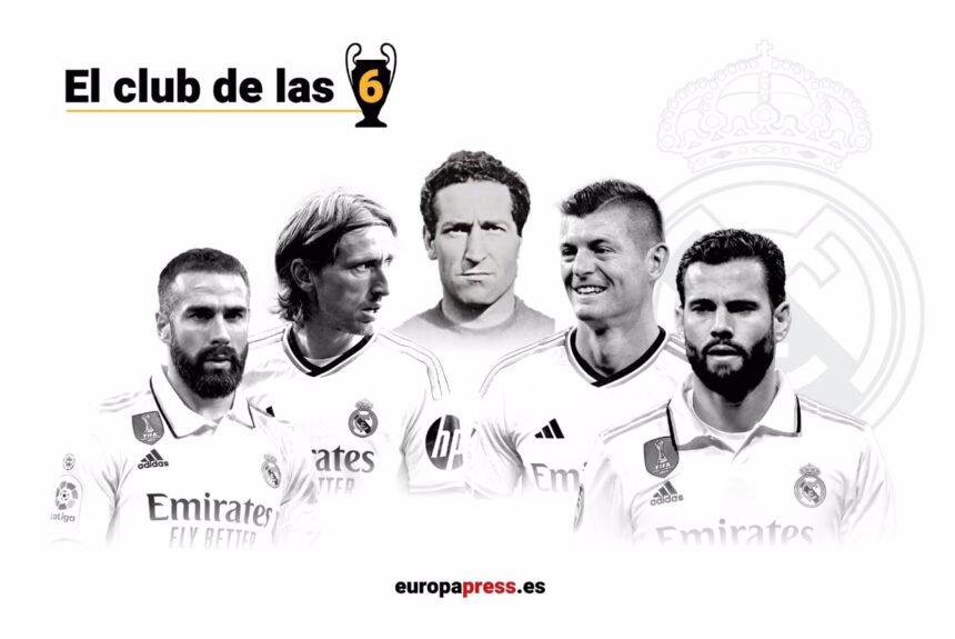 Nacho, Carvajal, Modric y Kroos se unen a Gento en el exclusivo club de las seis 'Orejonas'