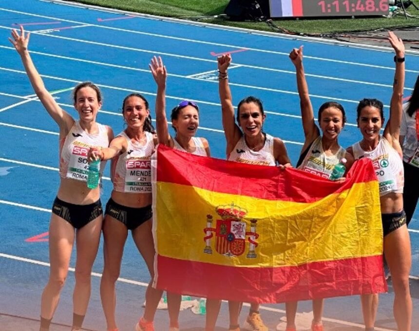 El equipo femenino español de medio maratón se cuelga el bronce en el Europeo