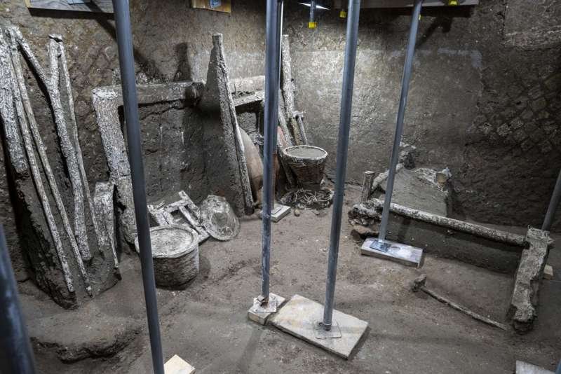 Habitación donde los arqueólogos han encontrado las herramientas de carpintero.