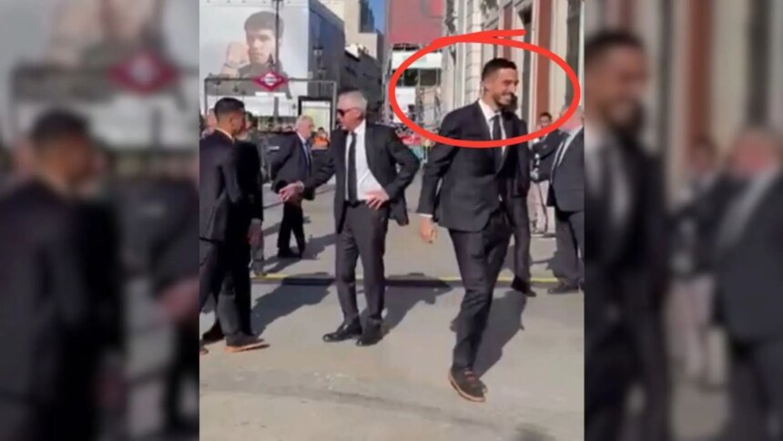 Varios operarios del ayuntamiento se enfrentan a aficionados del Real Madrid.