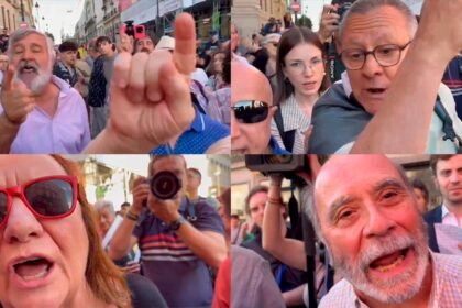 Los kirchneristas congregados contra Milei en Sol atacan a una periodista de OKDIARIO