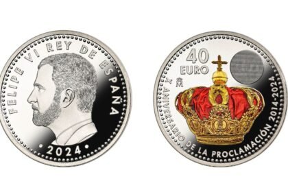 Moneda del décimo aniversario de la proclamación del rey Felipe VI