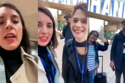 Montero se graba con su 'chupipandi' en su estreno como eurodiputada: "Es todo gigante"