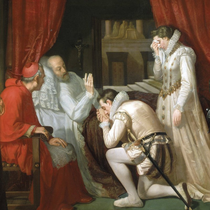 Últimos momento de Felipe II.