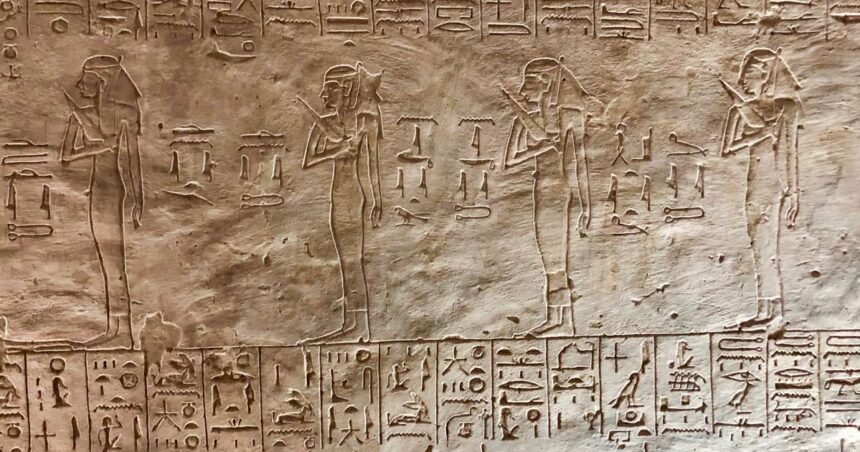 Relieve que representa a la reina Tausert. Templo de Amón (Amada), Nubia egipcia, 2007.