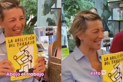 Yolanda Díaz ironiza con "la abolición del trabajo" en la Feria del Libro: "Para esto trabajo yo"