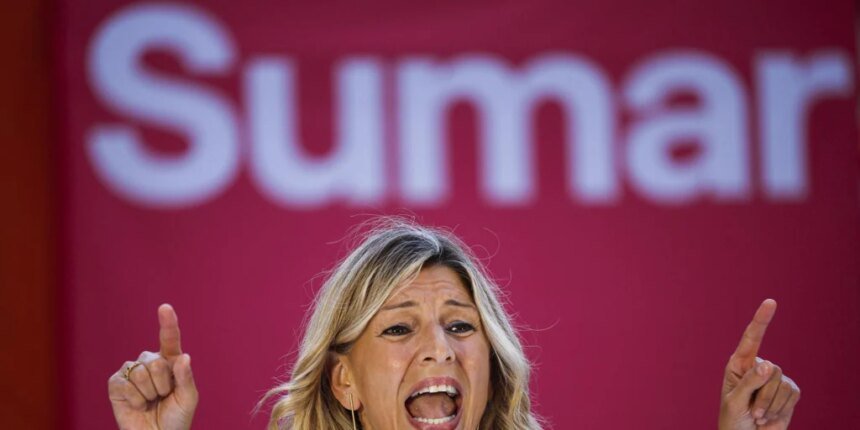 Yolanda Díaz echa el resto para frenar la sangría de votos en el 9J: «Acabaremos con las horas extra y daremos 200 euros por hijo»