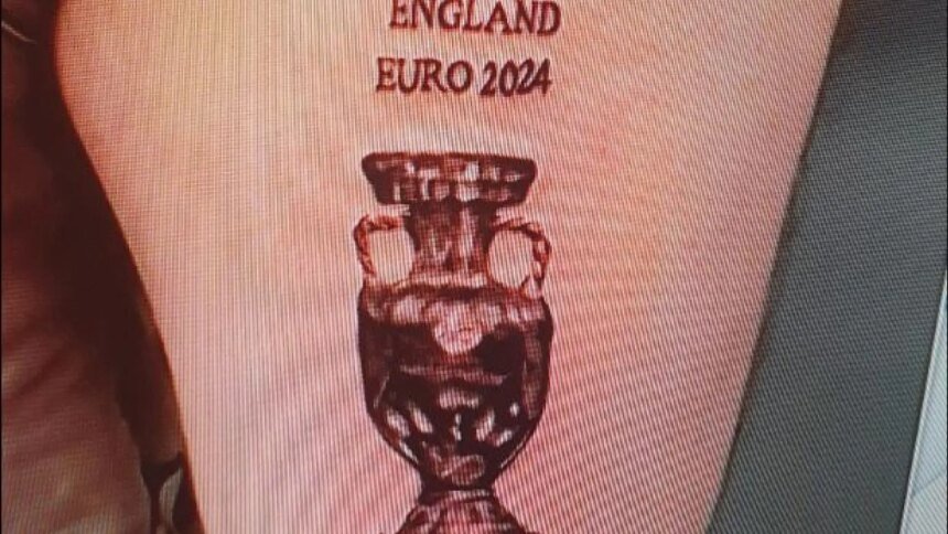 El hincha inglés que ya se ha tatuado la victoria de Inglaterra en la Eurocopa: "Tengo mucha confianza"