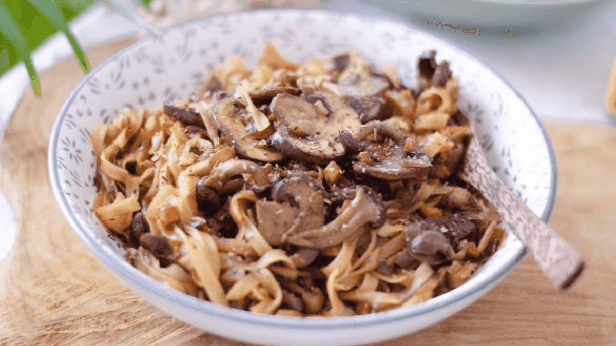Salsa de setas con pasta